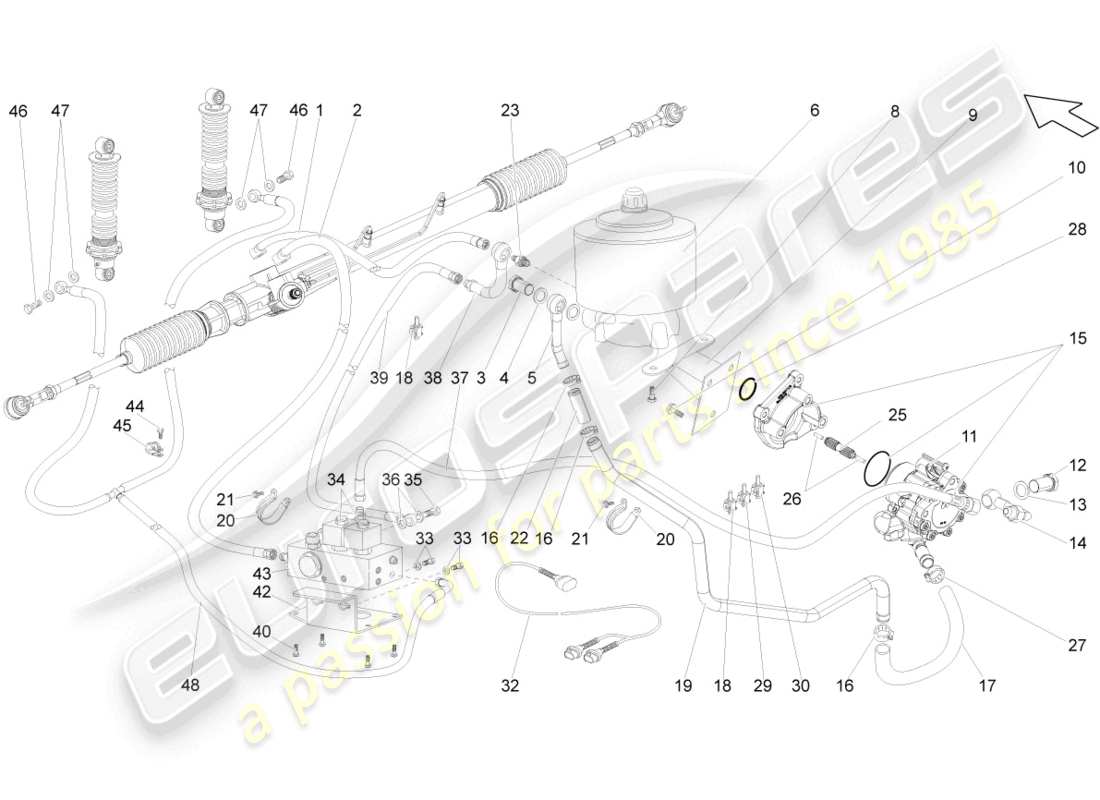a part diagram from the Lamborghini Gallardo Coupe (2008) parts catalogue