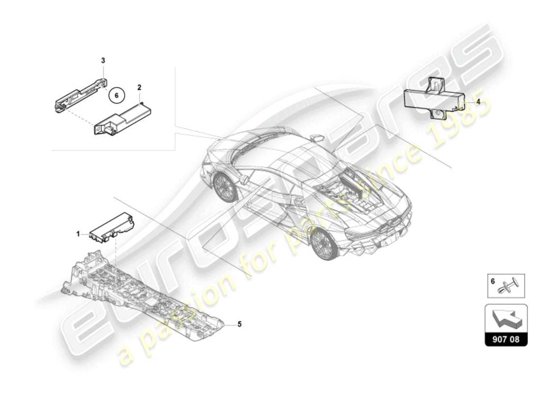 a part diagram from the lamborghini revuelto parts catalogue