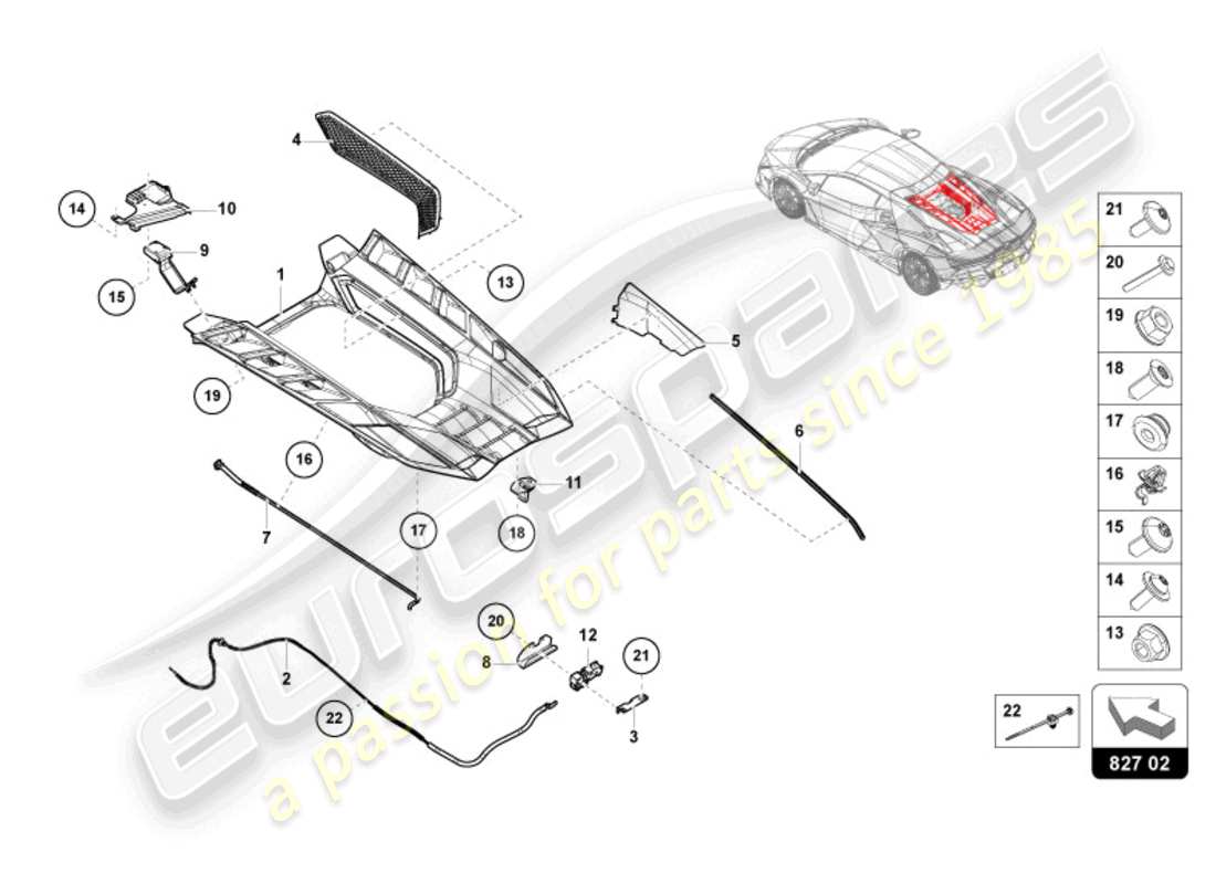 a part diagram from the lamborghini revuelto parts catalogue