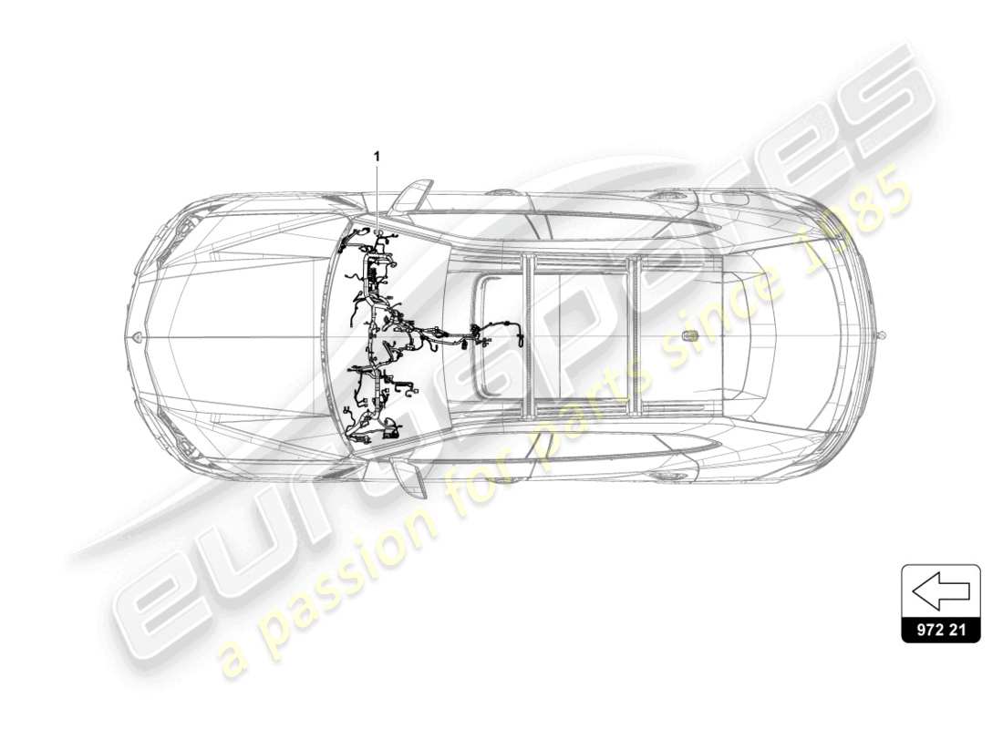 a part diagram from the lamborghini urus (2021) parts catalogue