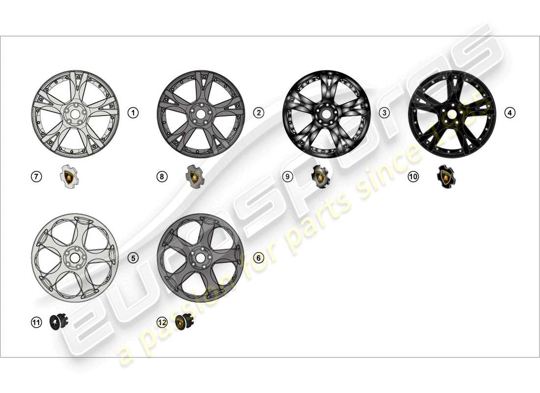 a part diagram from the lamborghini gallardo parts catalogue