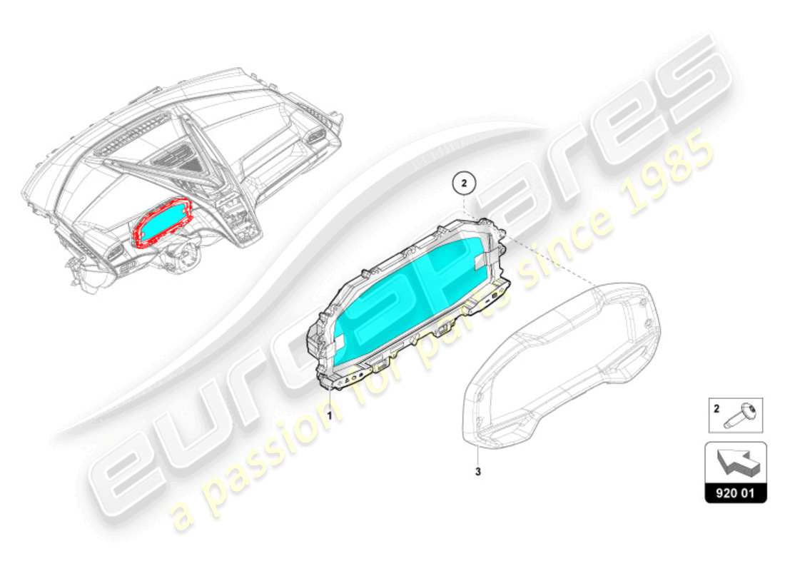 VIEW PARTS DIAGRAMS FROM THE LAMBORGHINI REVUELTO PARTS CATALOGUE a part diagram from the lamborghini revuelto parts catalogue
