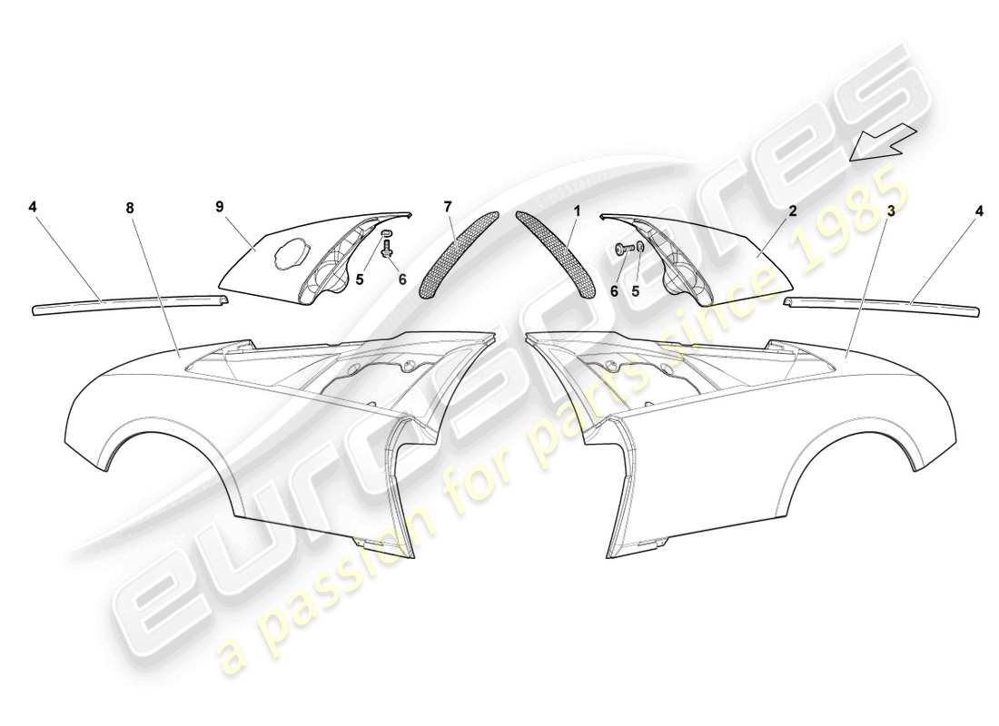 a part diagram from the Lamborghini LP670-4 SV (2010) parts catalogue