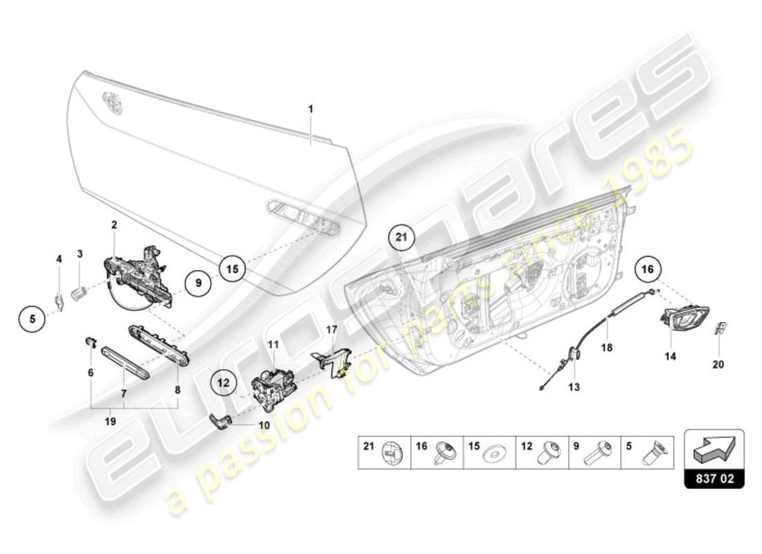 VIEW PARTS DIAGRAMS FROM THE LAMBORGHINI HURACAN TECNICA PARTS CATALOGUE a part diagram from the lamborghini huracan tecnica parts catalogue