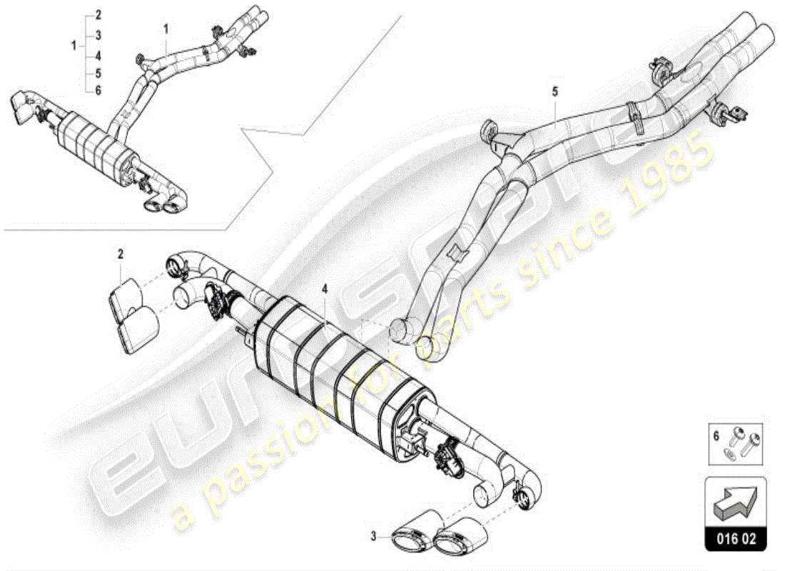 a part diagram from the lamborghini urus s (accessories) parts catalogue