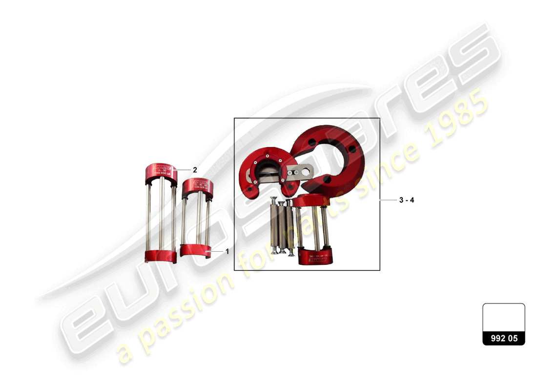 a part diagram from the lamborghini huracan squadra corse parts catalogue