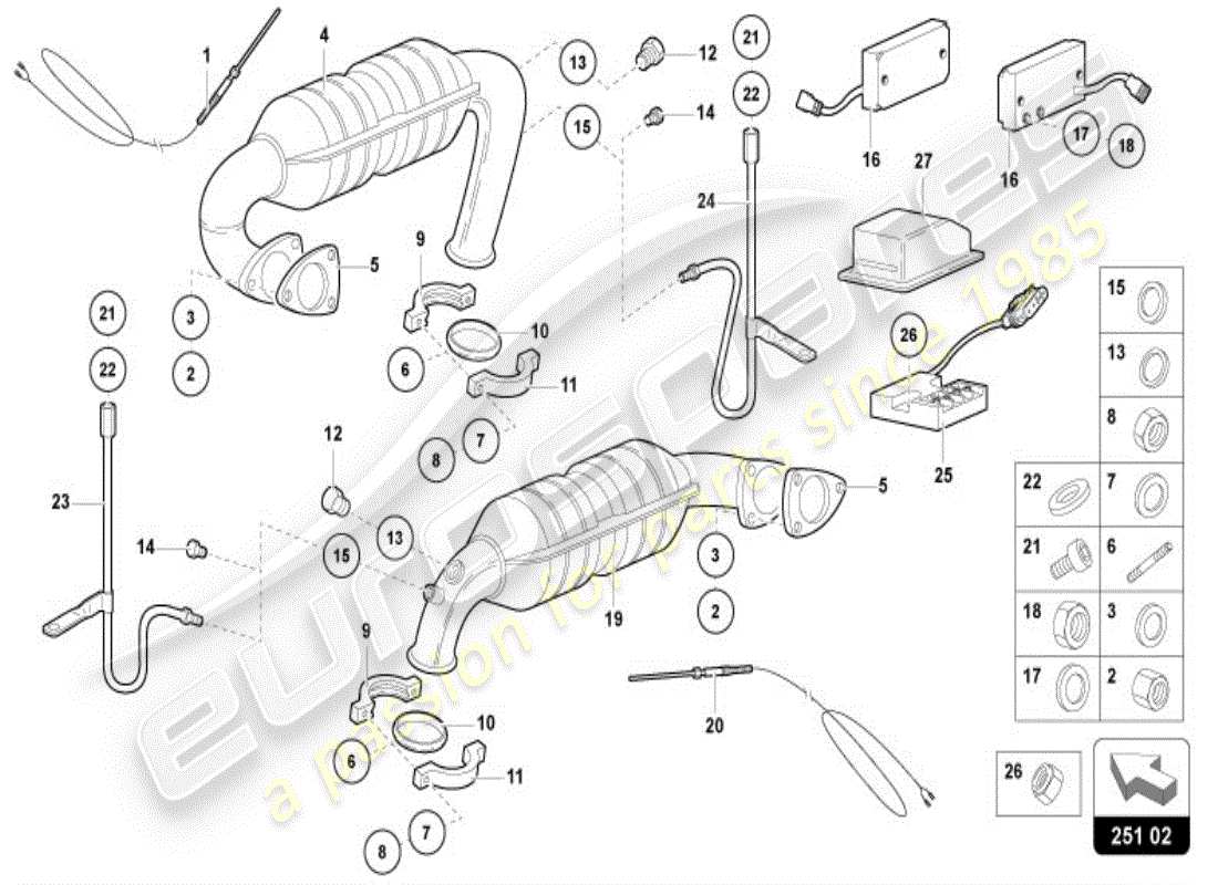 a part diagram from the lamborghini diablo parts catalogue