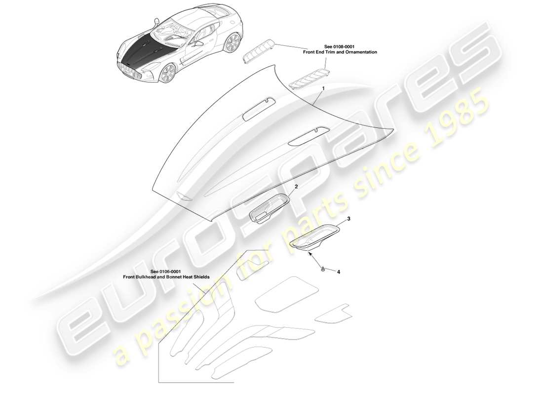 a part diagram from the aston martin one-77 parts catalogue