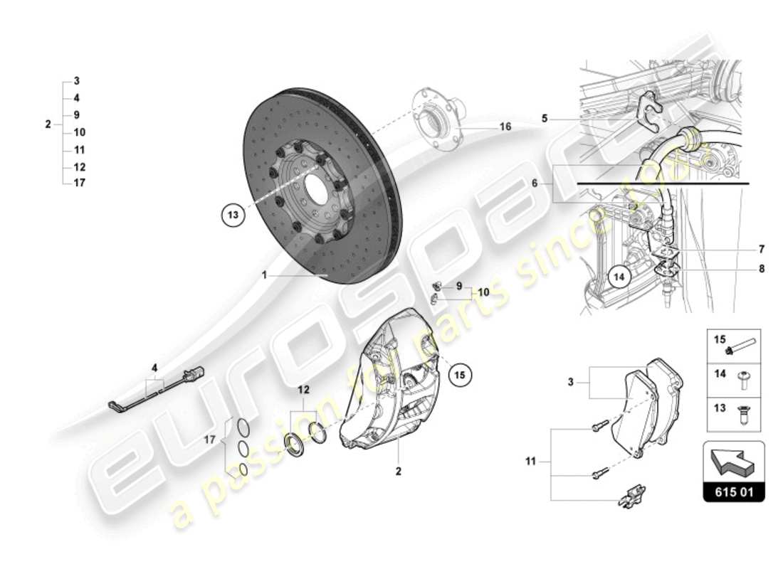 a part diagram from the lamborghini aventador lp770-4 svj parts catalogue