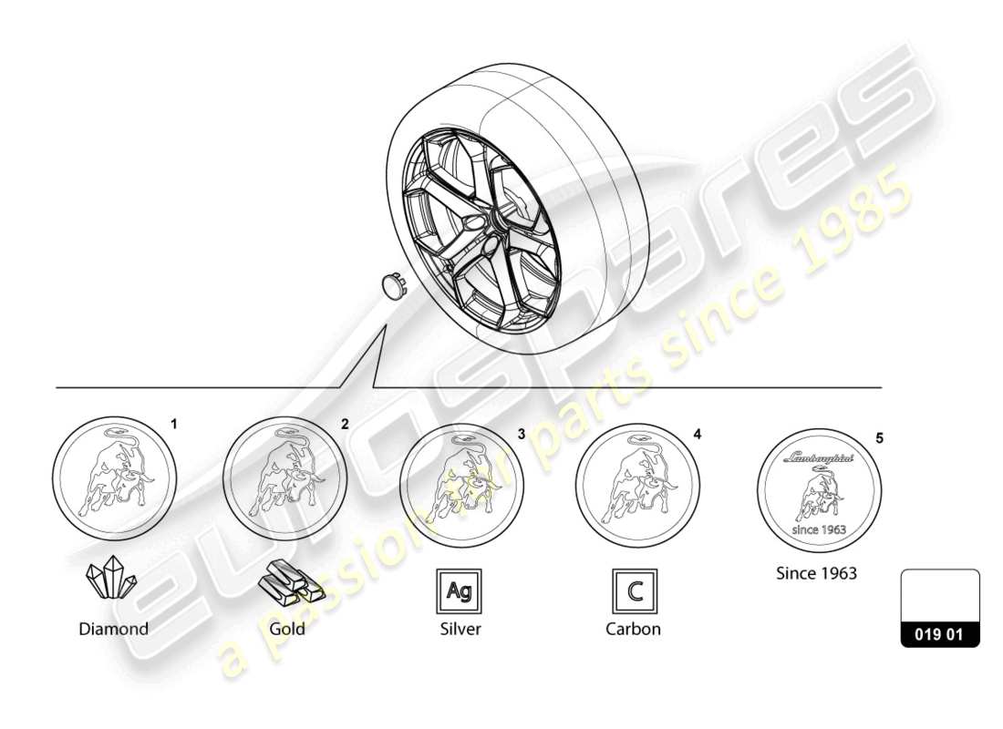 a part diagram from the lamborghini urus s (accessories) parts catalogue