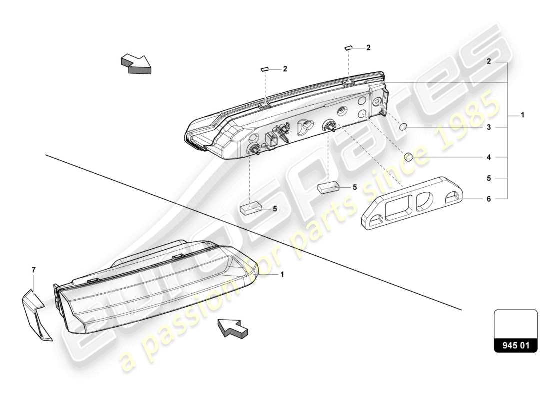 VIEW PARTS DIAGRAMS FROM THE LAMBORGHINI URUS PARTS CATALOGUE a part diagram from the lamborghini urus parts catalogue