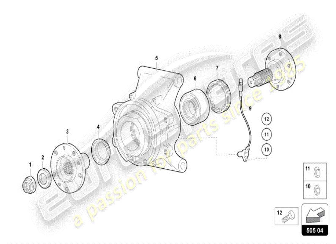 a part diagram from the lamborghini diablo vt (1998) parts catalogue