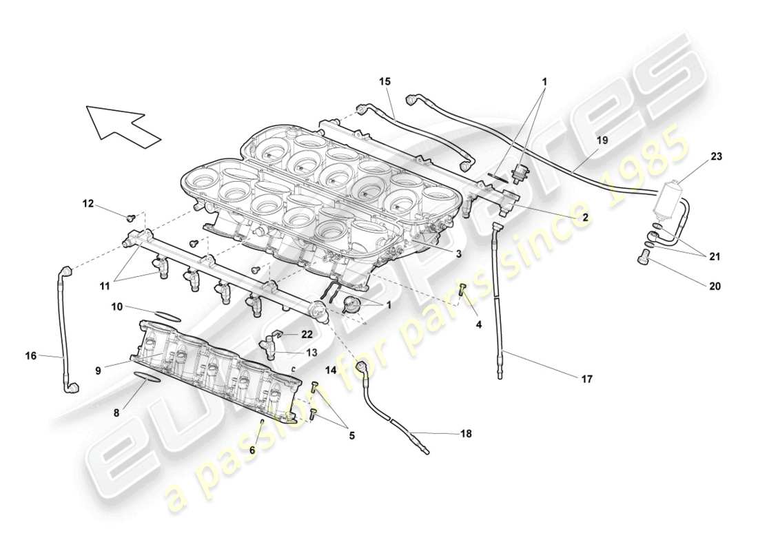 a part diagram from the Lamborghini Gallardo Coupe (2008) parts catalogue