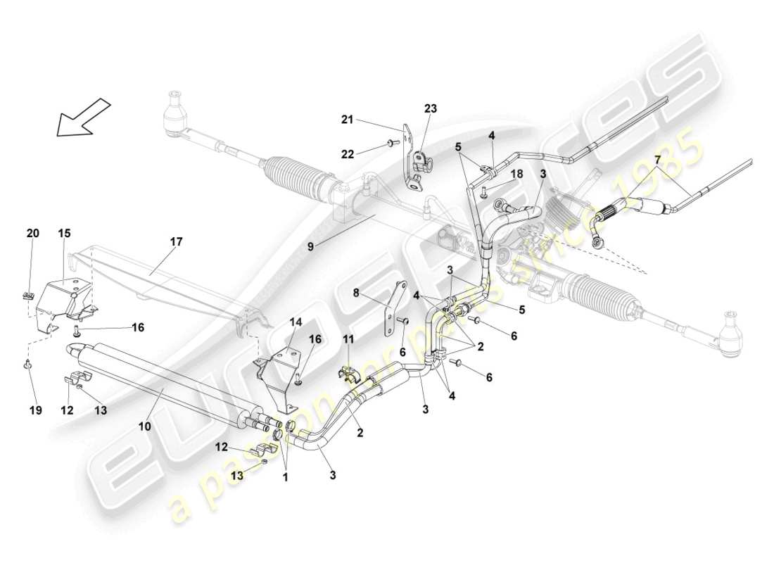 a part diagram from the lamborghini lp560-4 spider (2012) parts catalogue