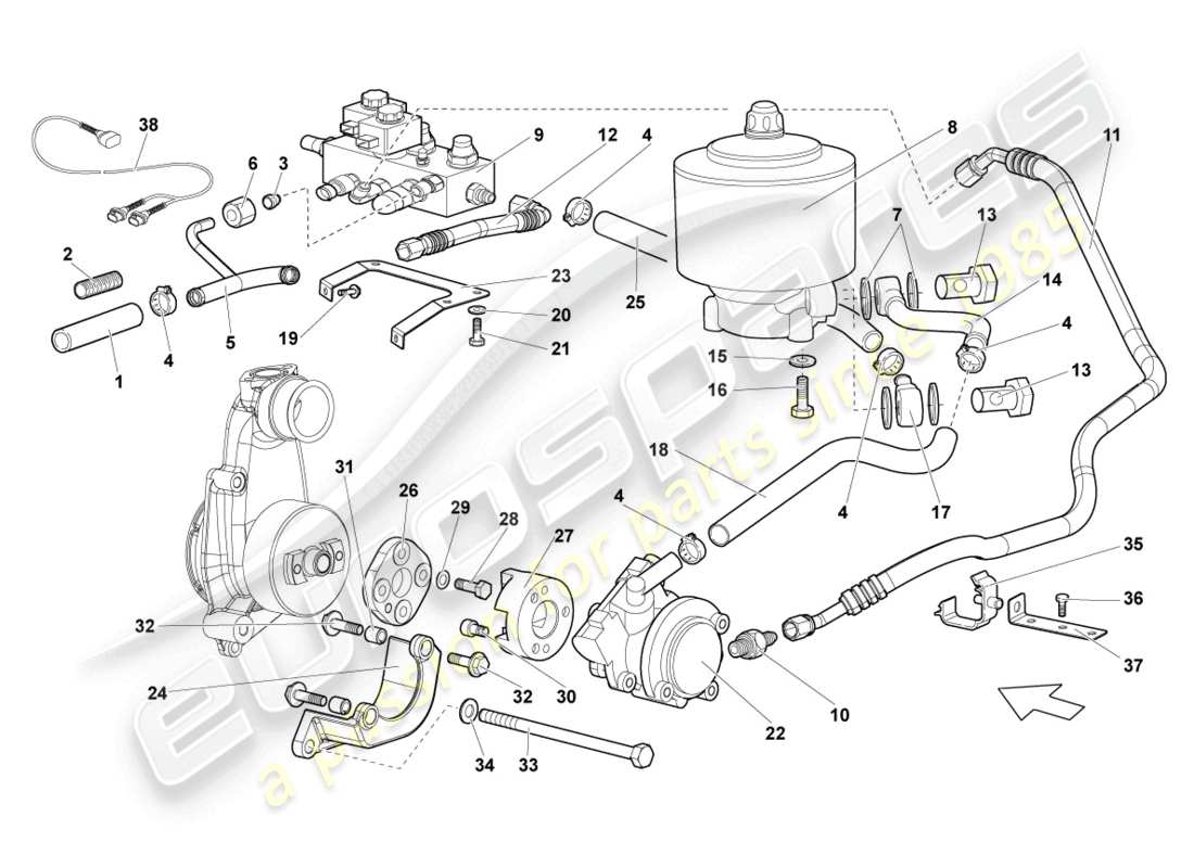 a part diagram from the lamborghini lp670-4 sv (2010) parts catalogue