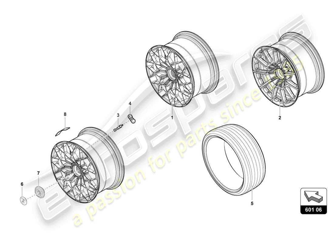 a part diagram from the lamborghini huracan sto parts catalogue