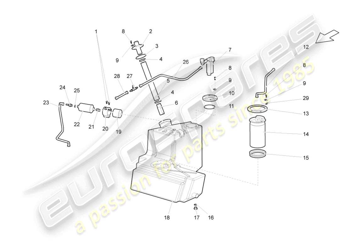 a part diagram from the Lamborghini Gallardo Coupe (2006) parts catalogue