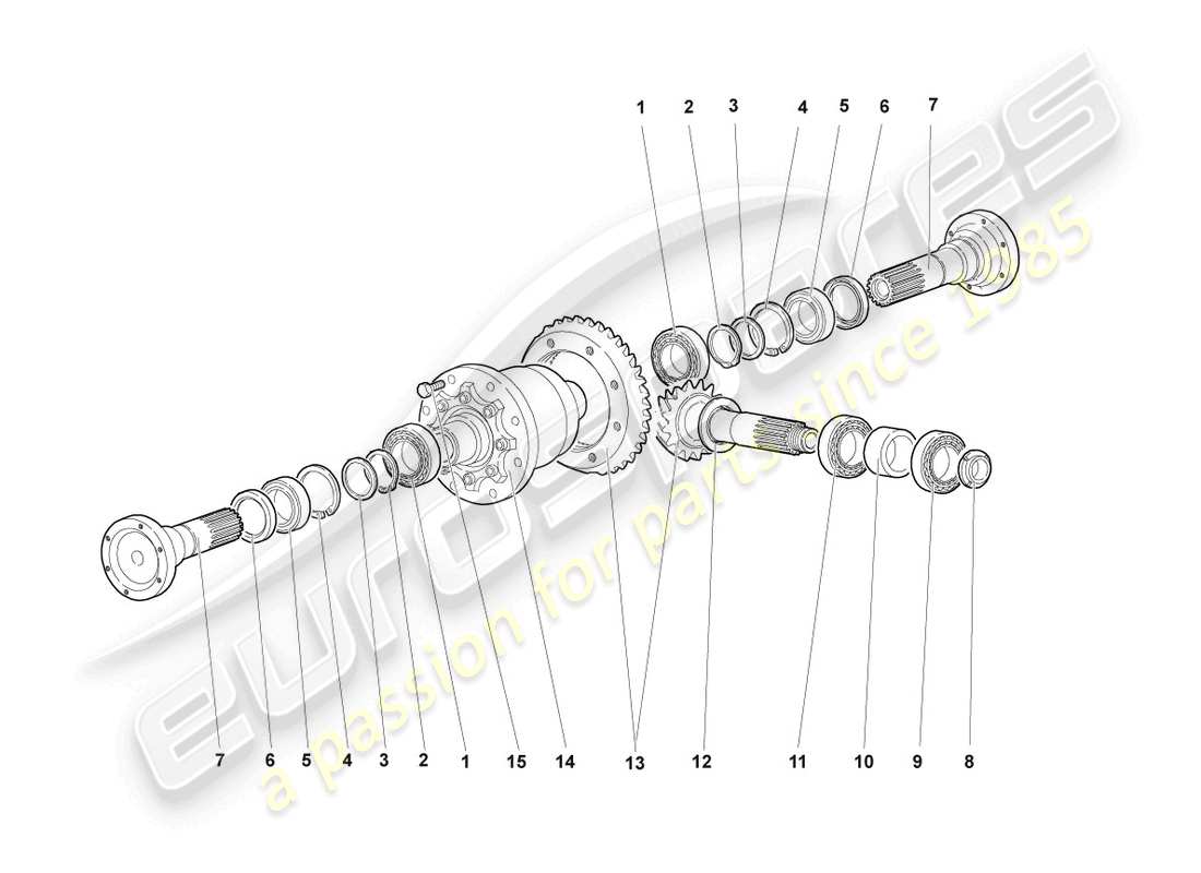 a part diagram from the lamborghini lp640 roadster (2007) parts catalogue