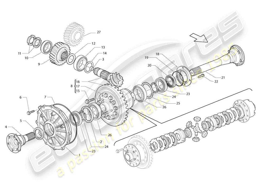 a part diagram from the lamborghini lp560-4 coupe (2009) parts catalogue