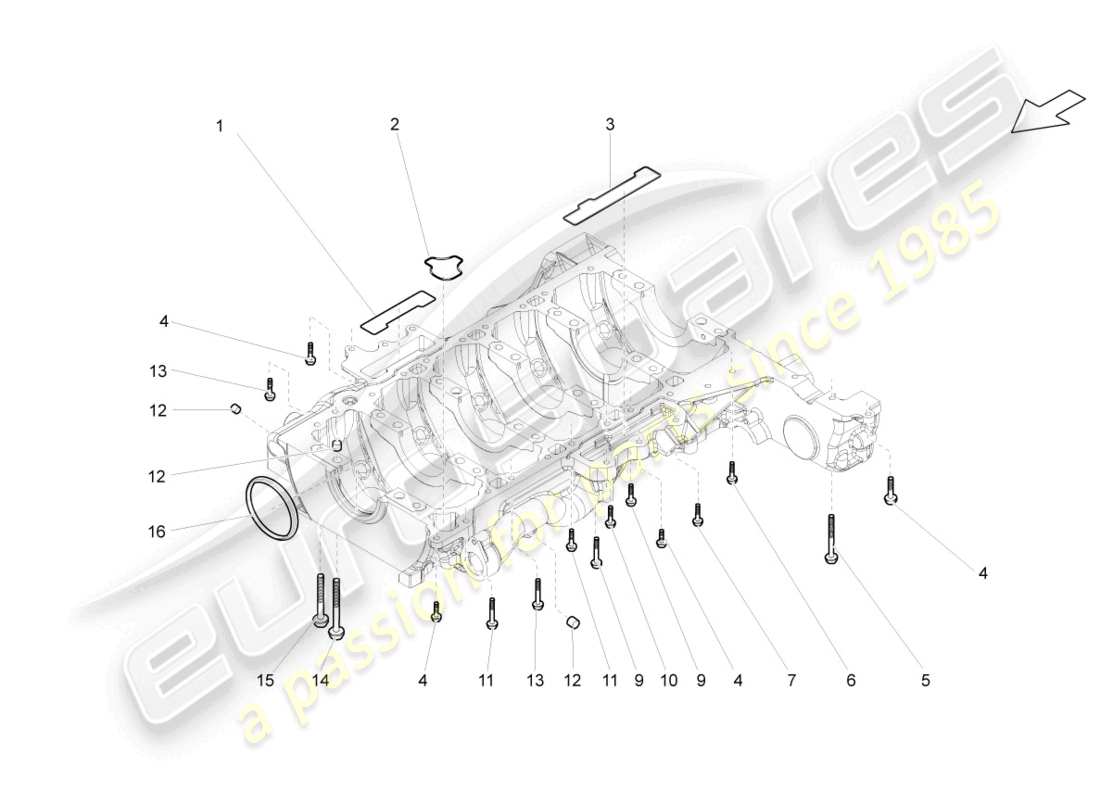 a part diagram from the lamborghini lp560-4 coupe (2009) parts catalogue