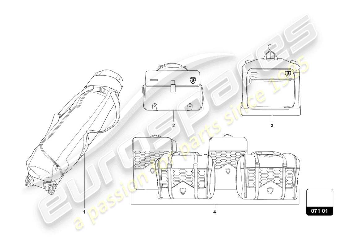 a part diagram from the lamborghini urus parts catalogue