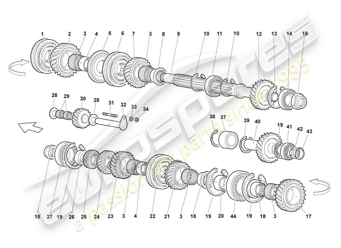 a part diagram from the Lamborghini LP640 Roadster (2010) parts catalogue