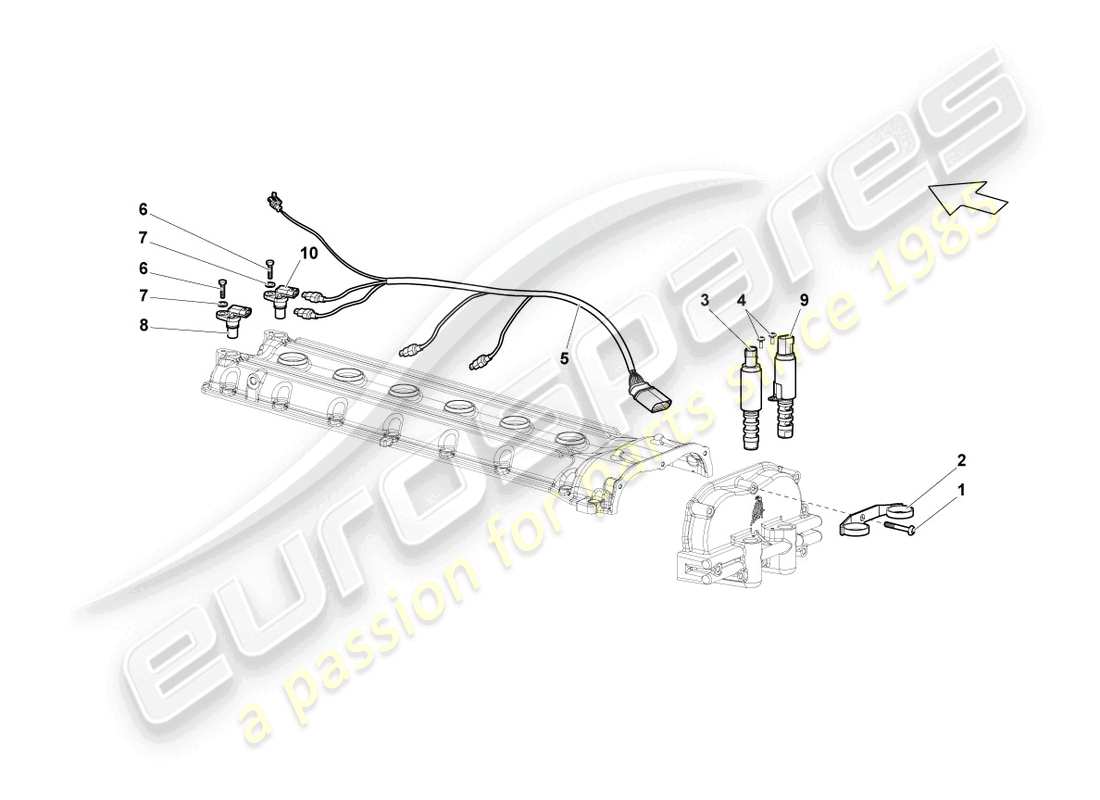 a part diagram from the Lamborghini LP640 Roadster (2007) parts catalogue