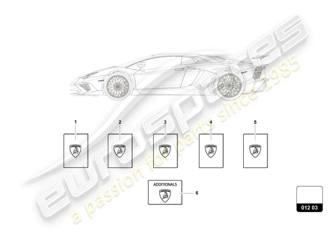 a part diagram from the lamborghini countach lpi 800-4 (2022) parts catalogue
