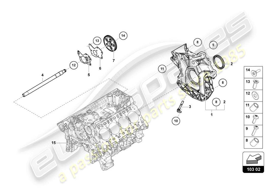 a part diagram from the lamborghini urus parts catalogue