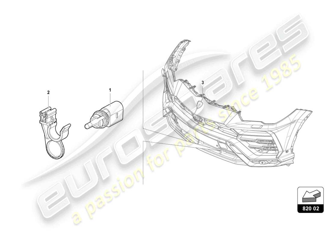 lamborghini urus performante (2024) external temperature sensor parts diagram