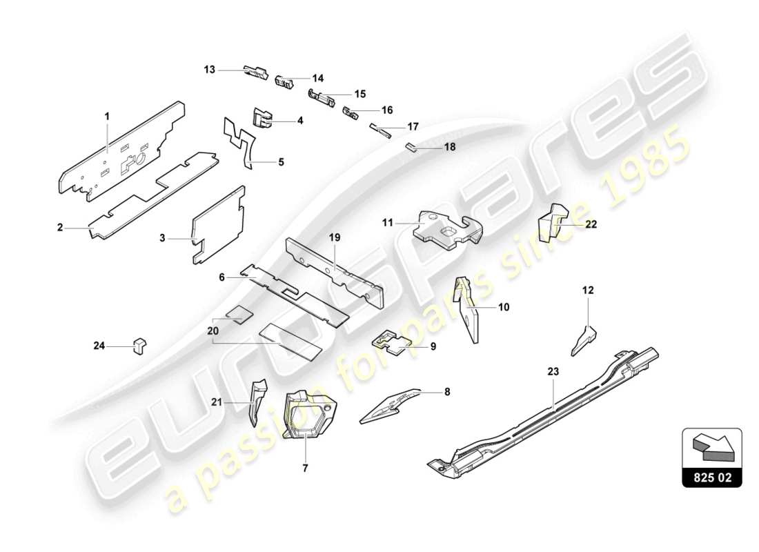 lamborghini 2022 (evo coupe 2wd) damping part diagram