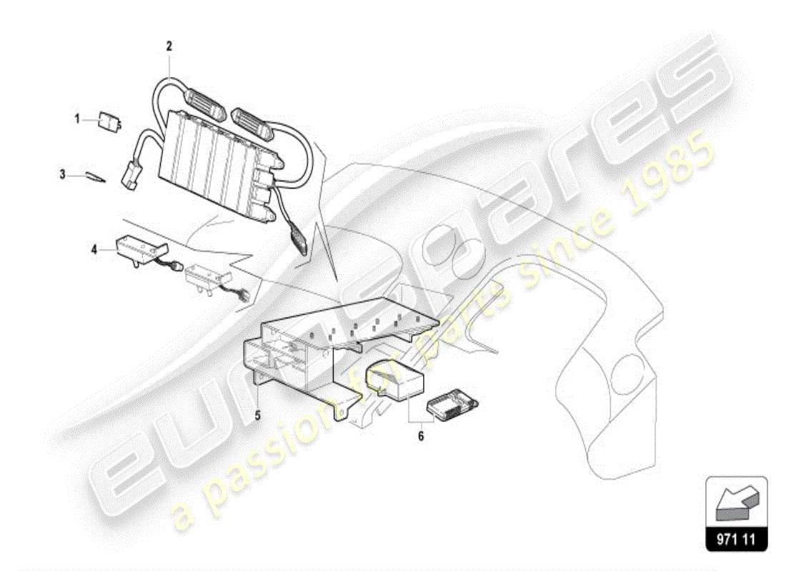 a part diagram from the lamborghini diablo vt (1996) parts catalogue