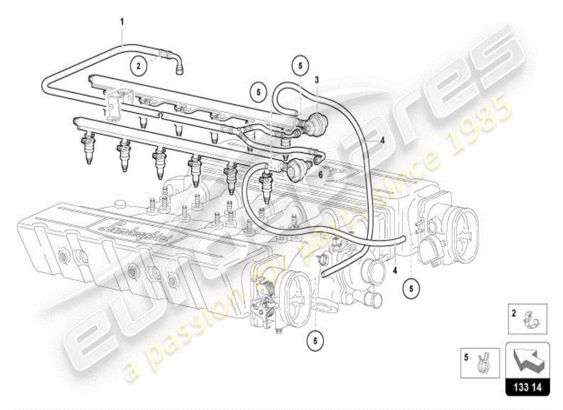 a part diagram from the lamborghini diablo vt (1999) parts catalogue