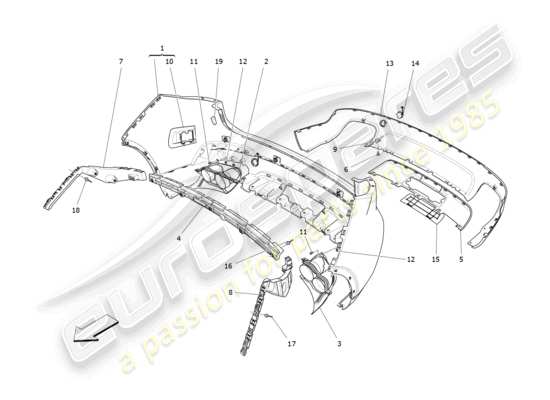 a part diagram from the maserati levante gt (2022) parts catalogue