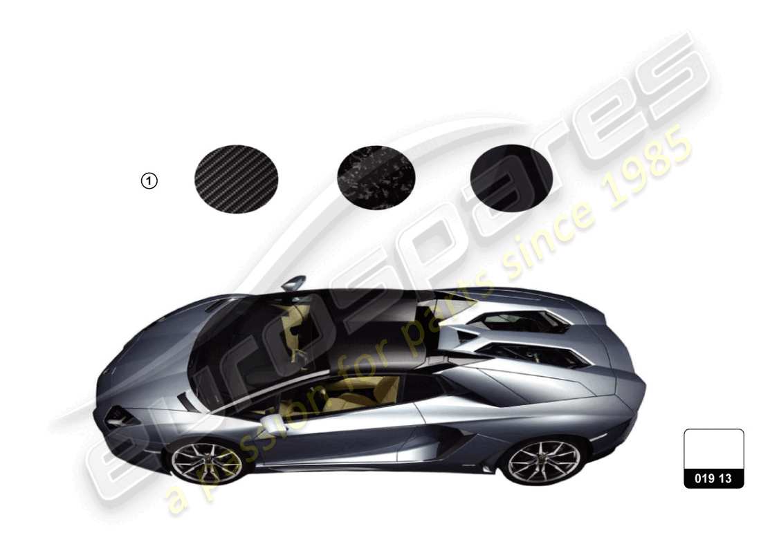 lamborghini accessories (aventador ultimae roadster) hardtop part diagram
