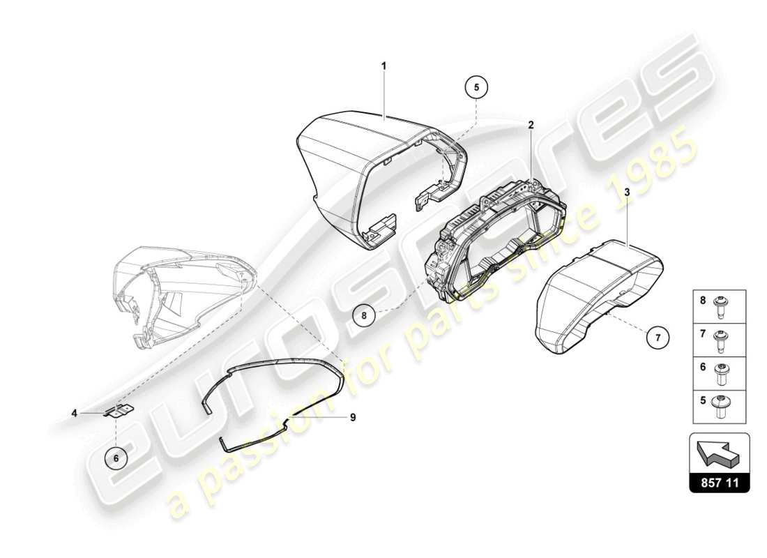 lamborghini 2022 (lp770-4 svj roadster) combi part diagram