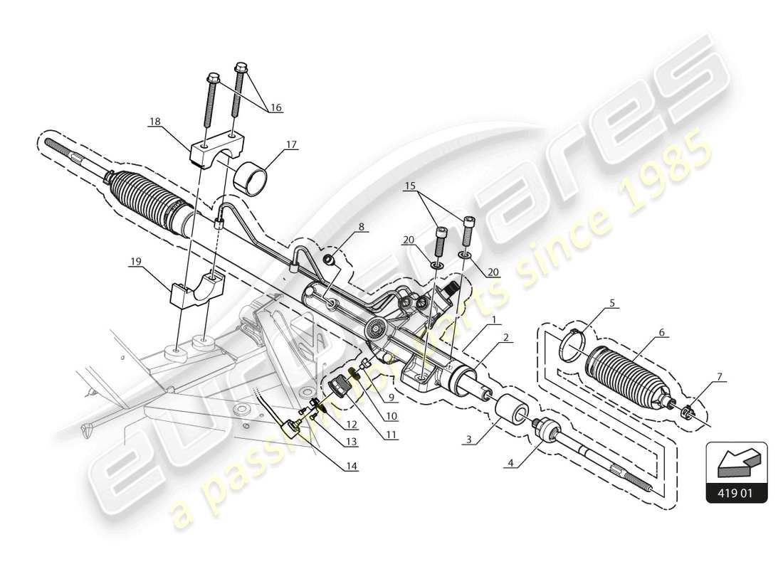 lamborghini 2017 (gt3) power steering part diagram