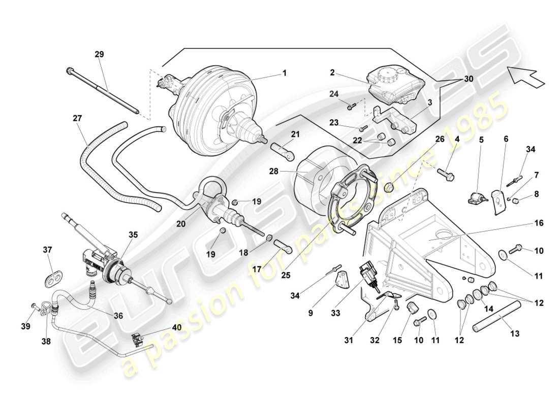 lamborghini gallardo coupe (2006) pump parts diagram