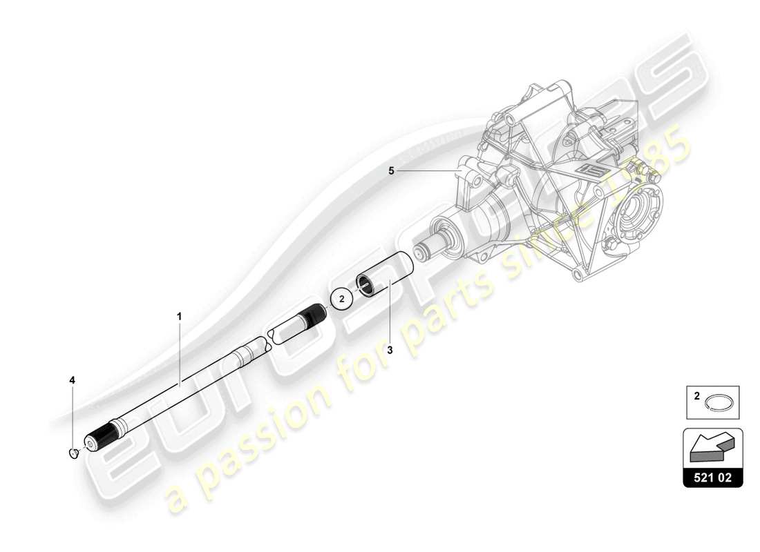 lamborghini 2022 (ultimae roadster) input shaft part diagram