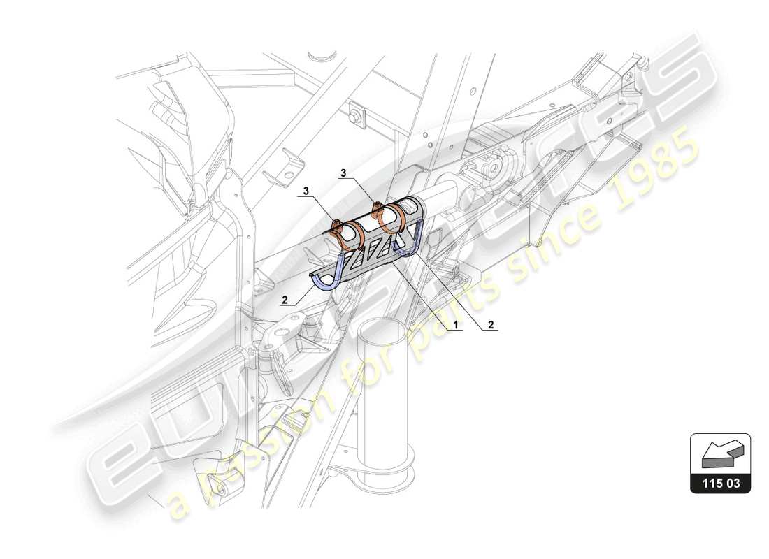 lamborghini 2017 (gt3) protection for oil pipe part diagram