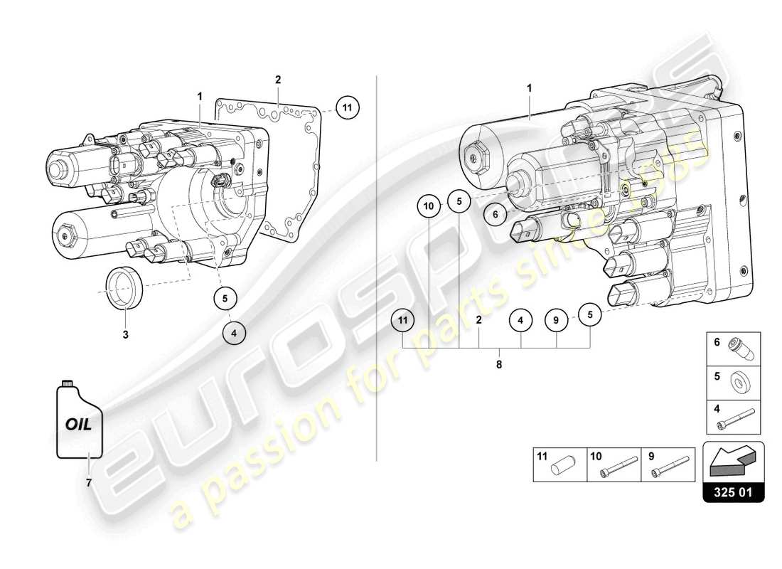 lamborghini countach lpi 800-4 (2022) hydraulics control unit parts diagram