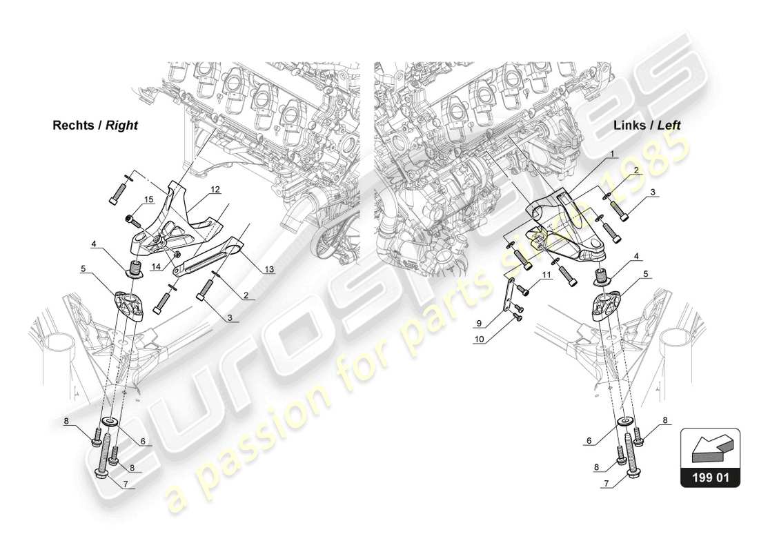 lamborghini 2017 (gt3) engine support part diagram