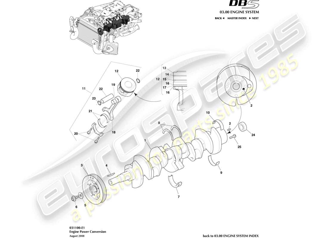 aston martin dbs (2008) power conversion part diagram