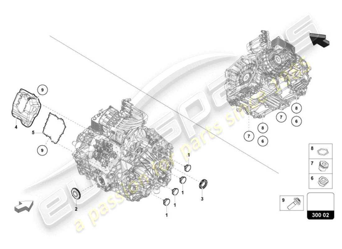 lamborghini revuelto coupe (2024) outer components for gearbox part diagram