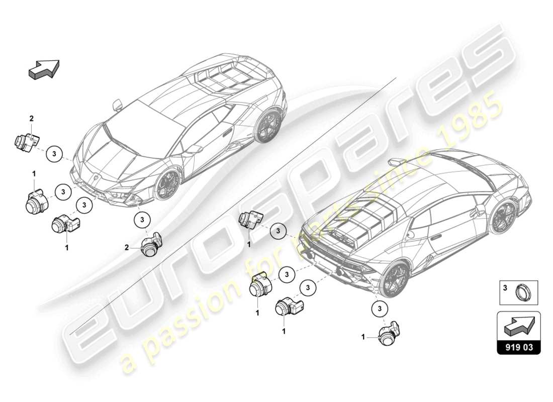 VIEW PARTS DIAGRAMS FROM THE LAMBORGHINI HURACAN TECNICA PARTS CATALOGUE a part diagram from the lamborghini huracan tecnica parts catalogue
