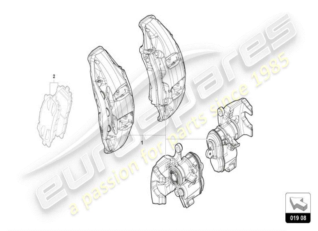 a part diagram from the lamborghini urus performante (accessories) parts catalogue