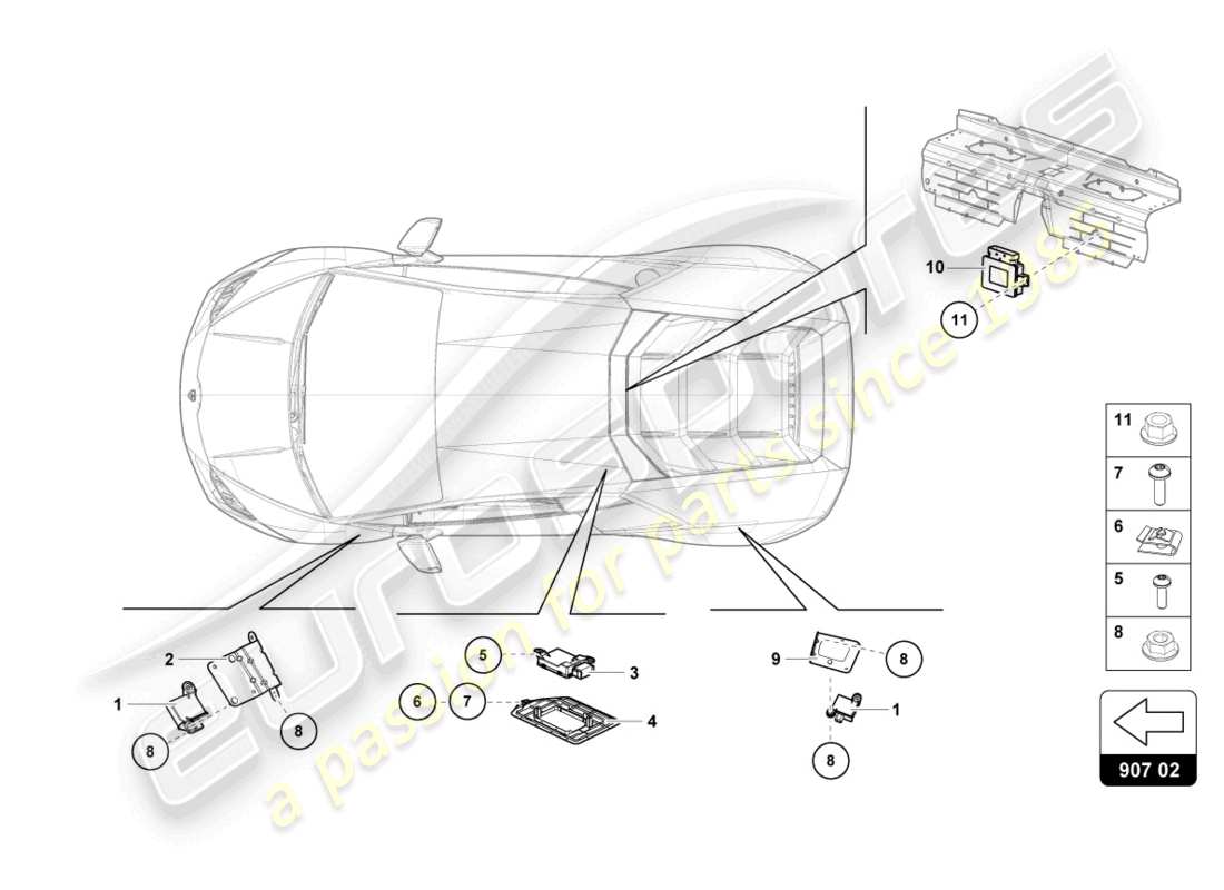 a part diagram from the lamborghini sto (2023) parts catalogue