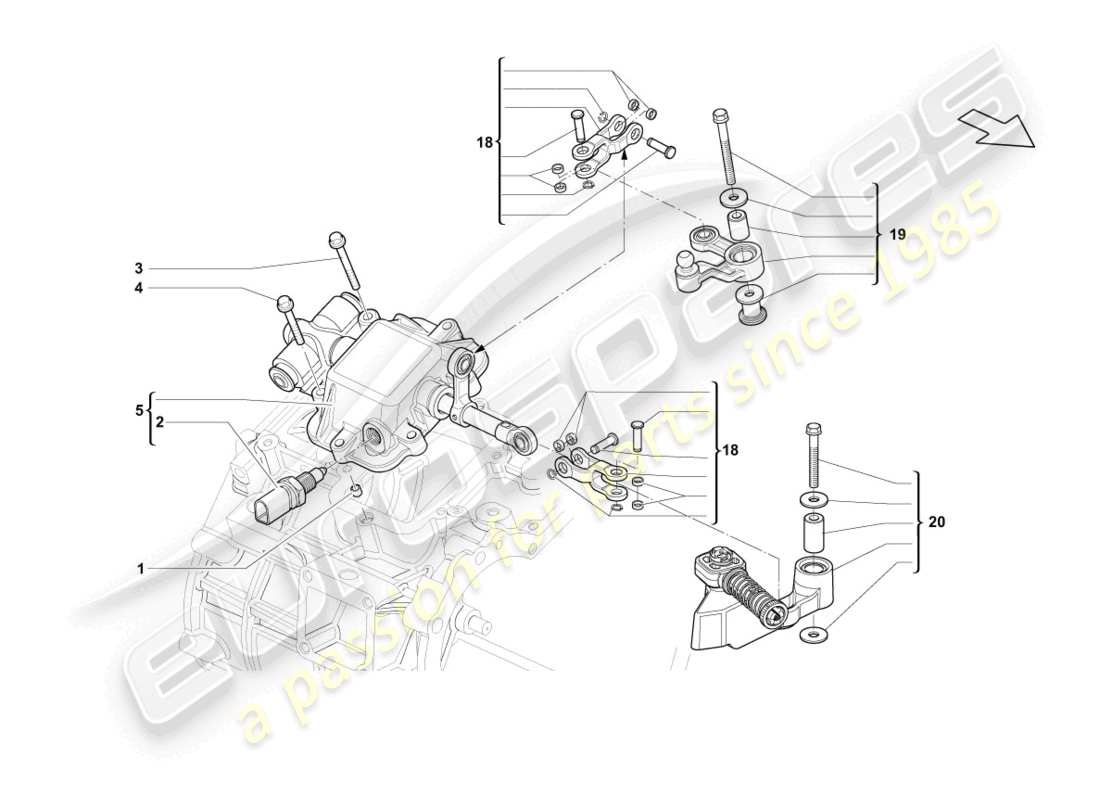 a part diagram from the lamborghini lp560-4 coupe (2013) parts catalogue