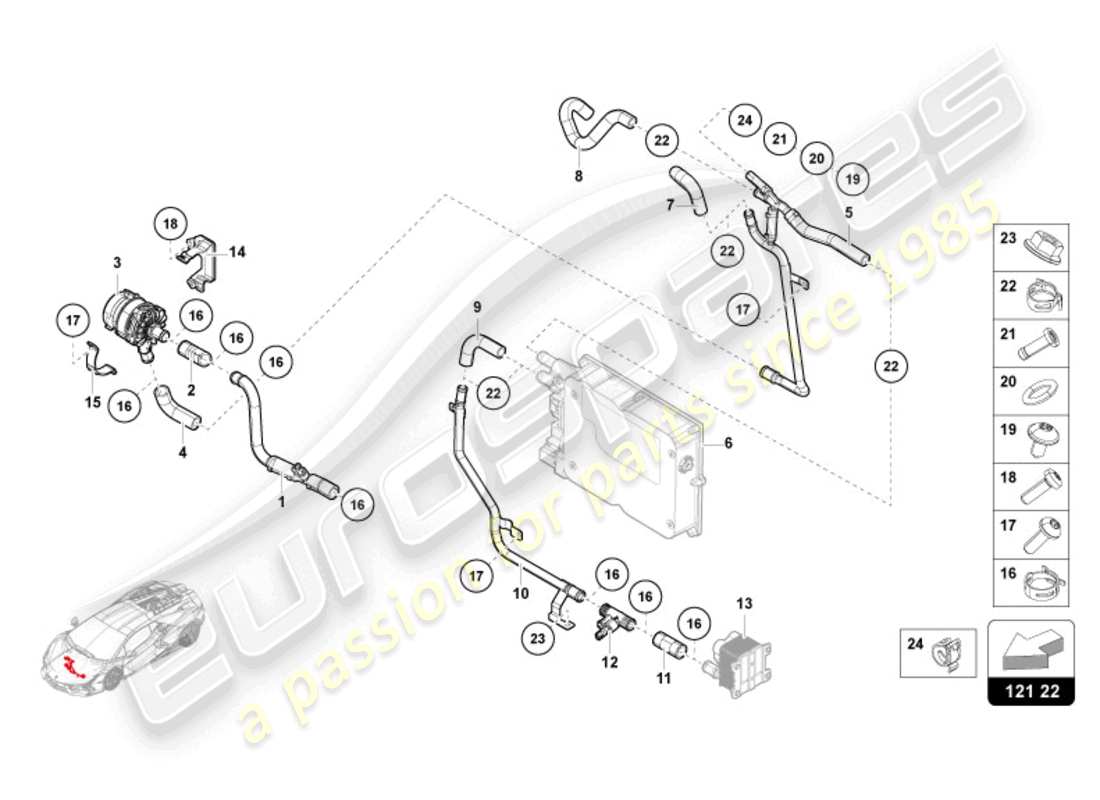 a part diagram from the lamborghini revuelto parts catalogue