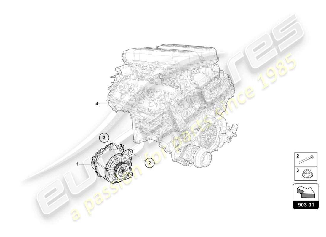 lamborghini 2024 (tecnica) alternator part diagram